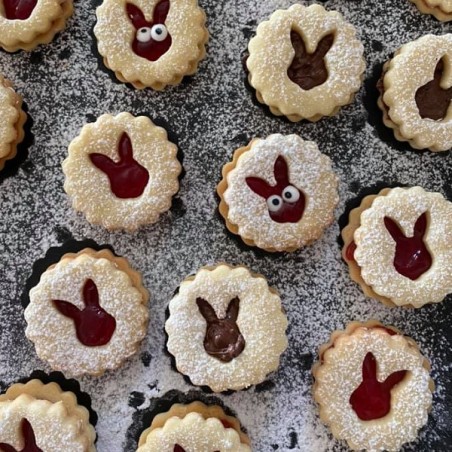 Birkmann Bunny Face Linzer Cookie Cutter 5 cm Stainless Steel