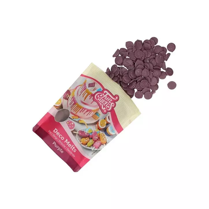FunCakes Deco Melts Purple – Perfect for Drip Cakes, Cake Pops, Cupcakes, and More in Purple