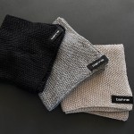 3x BAHNE Wash Cloth BLACK MIX - 30x30cm