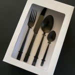 Bahne Cutlery Set Black Matt Stainless Steel, 16pcs