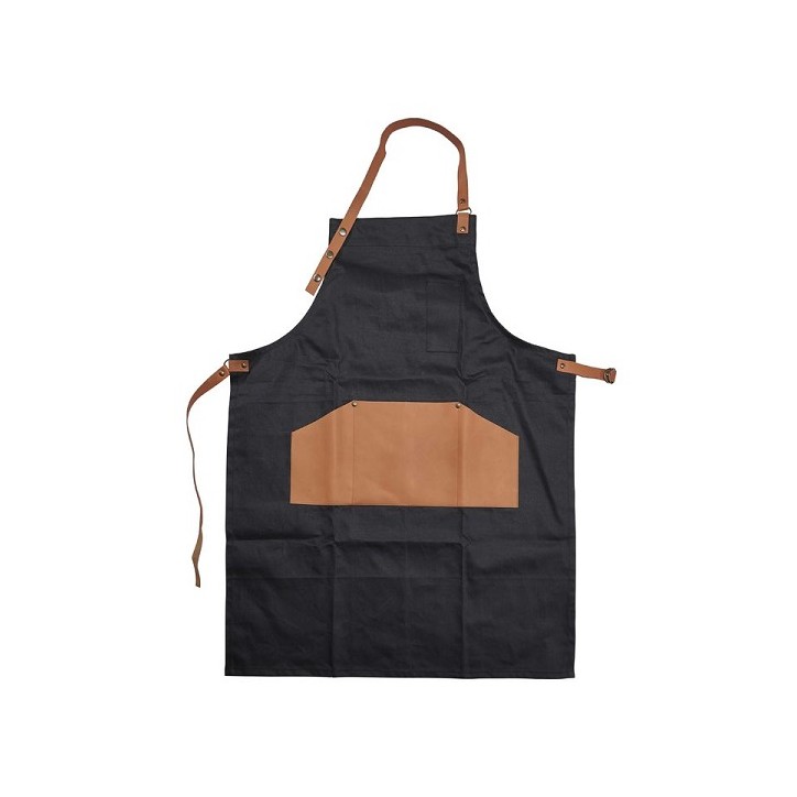 GORM'S Schürze mit Ledertasche aus Bio-Baumwolle