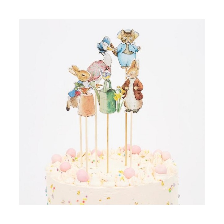 Meri Meri Peter Rabbit Cake Topper Set 6 Pieces
