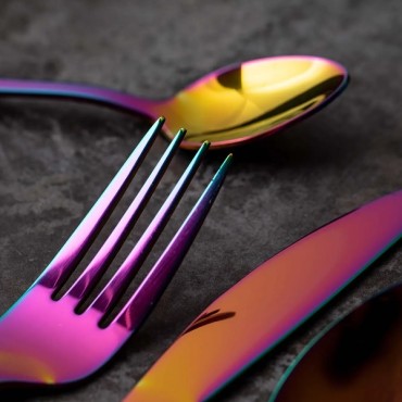 Stainless Steel Iridescent Cutlery Set 16pcs, Mikasa