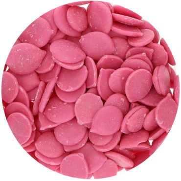 FunCakes Deco Melts Pink with Raspberry Flavour- 250g