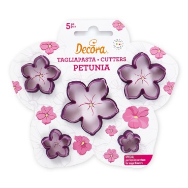 Petunia fondant cutter set 5 pcs - 0803026
