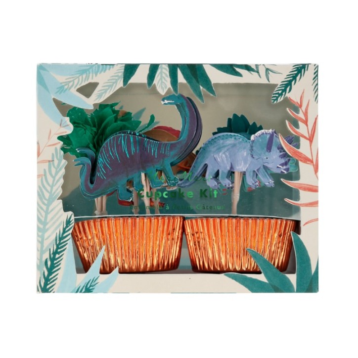 Meri Meri Dinosaur Kingdom Cupcake Kit 48 Pieces