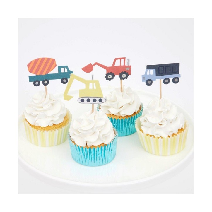 Meri Meri Construction Vehicle Cupcake Kit 48 Pieces