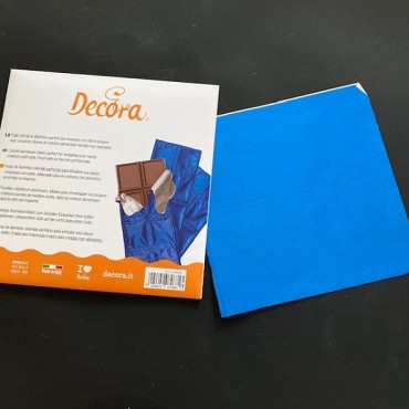 Decora Blue Chocolate Foil 20 × 20 cm – Pack of 150