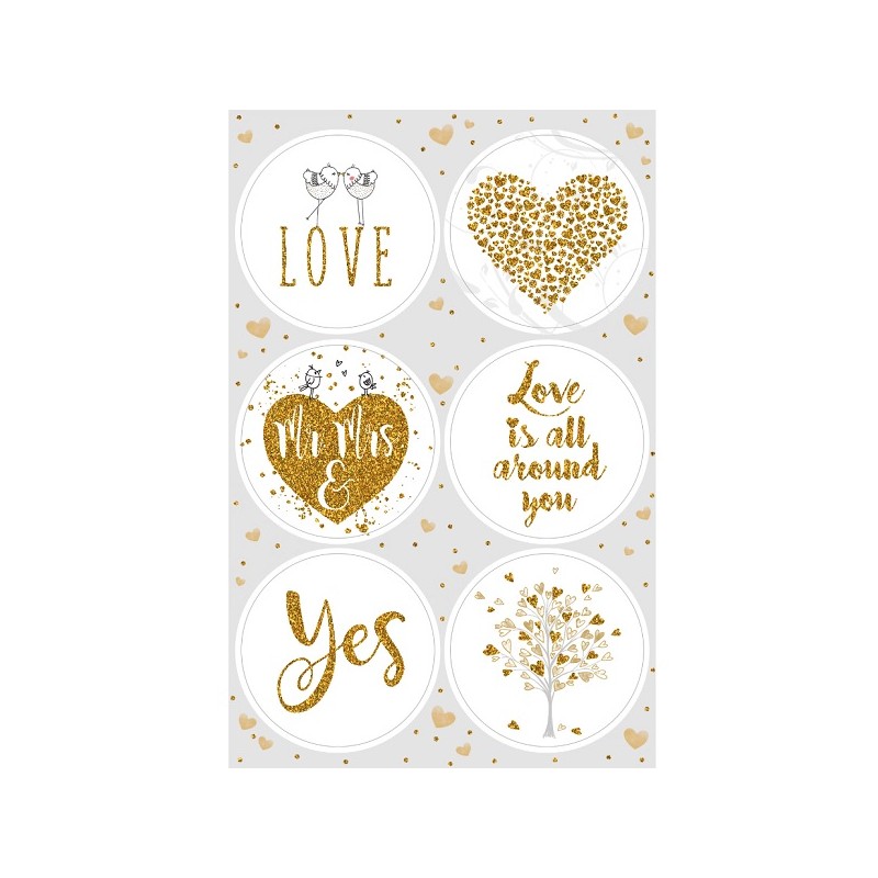 Love is All Around Sticker Set assorted, 24 pcs