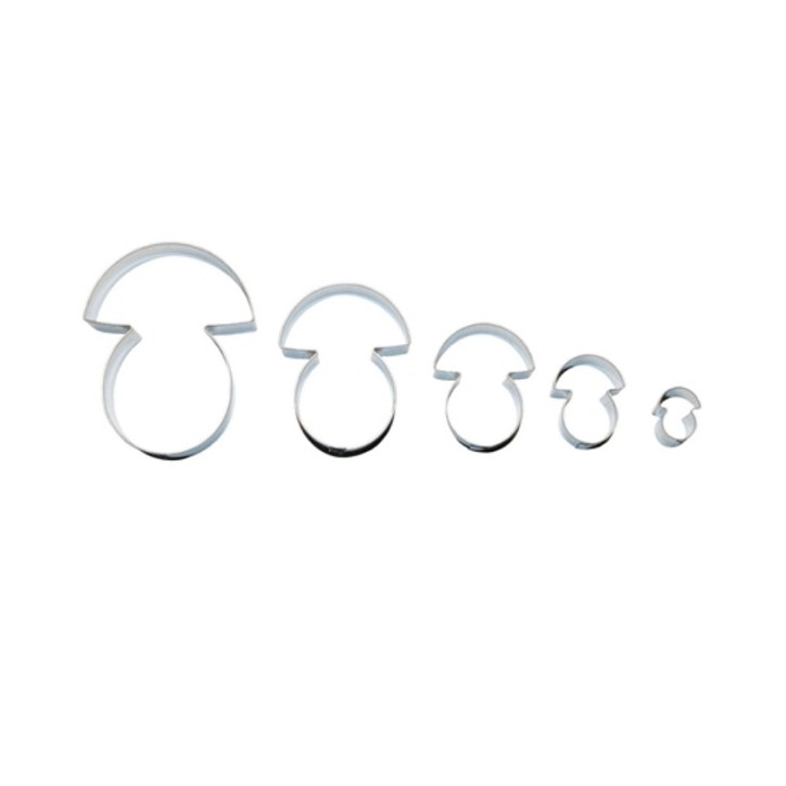 Mushroom Cookie Cutter Set Stainless Steel – 5 Pieces