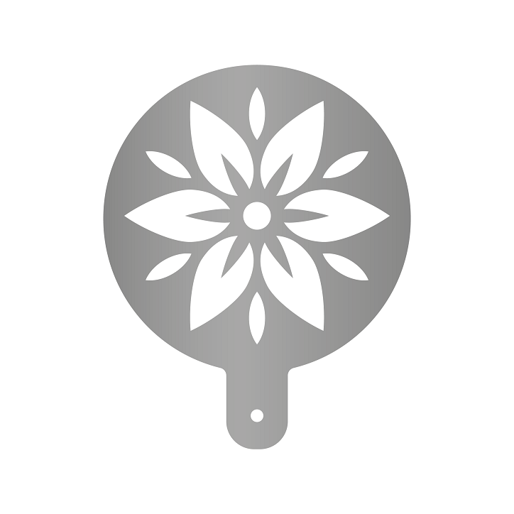 Mehlschablone Blüte aus Edelstahl 162 × 203 mm für dekorative Brote Mehlschablone Blüte aus Edelstahl 162 × 203 mm für dekorative Brote