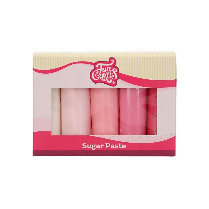 FunCakes Rollfondant Pink Ombre Mix 5x100g – Rosa Fondant Set FunCakes Rollfondant Pink Ombre Mix 5x100g – Rosa Fondant Set