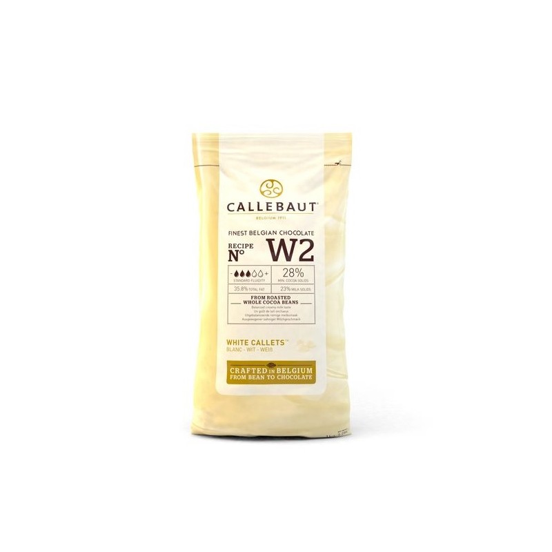 Callebaut W2 Chocolate Callets Weiss, 1kg