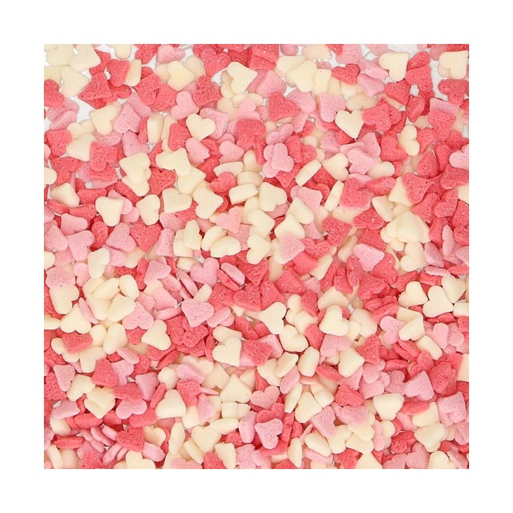 Mini Hearts Sugar Sprinkles FunCakes Pink/White/Red