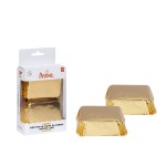 Decora Mini Cake Backförmchen Gold, 20 Stück