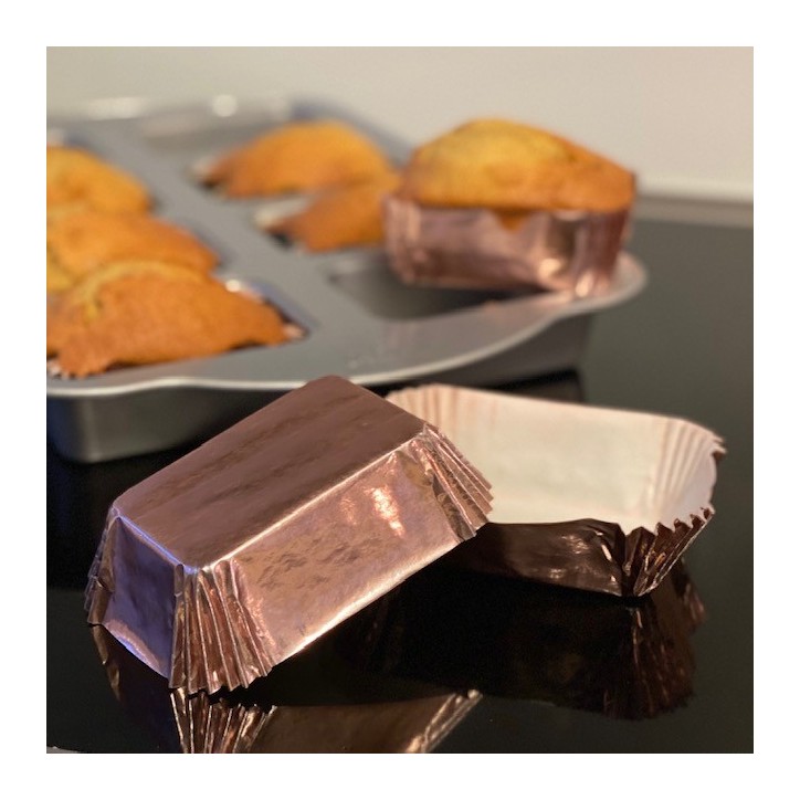 Decora Mini Cake Backförmchen Rosegold – 20 Stück | Edle rosa-goldene Backformen Decora Mini Cake Backförmchen Rosegold – 20 Stück | Edle rosa-goldene Backformen