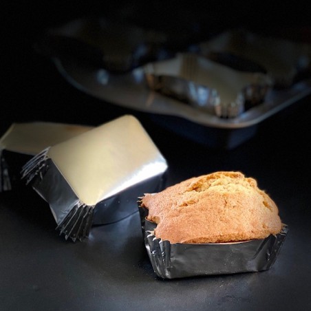Mini Loaf Cake Liners Silver - Plum Cake Baking Cups