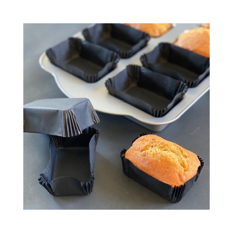 Decora Mini Black Plumcake Baking Cups, 36 pcs