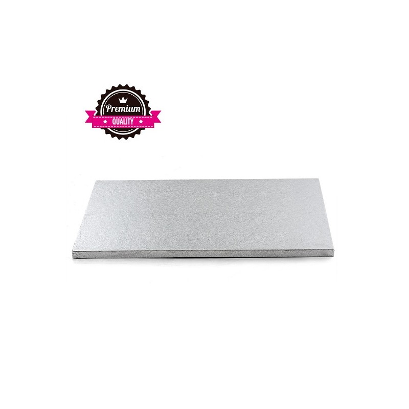 12mm Rectangular Cake Board Silver, 40x60cm