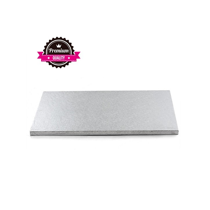 12 mm Silver Rectangular Cake Drum 40x60 cm