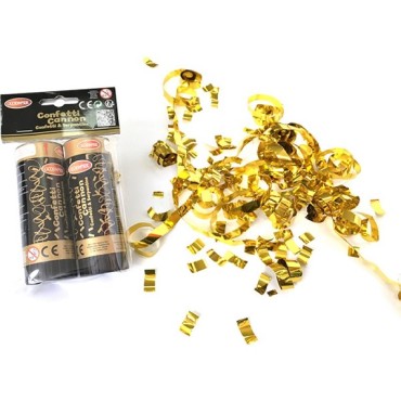 2 Gold confetti cannons Goodmark 1352062