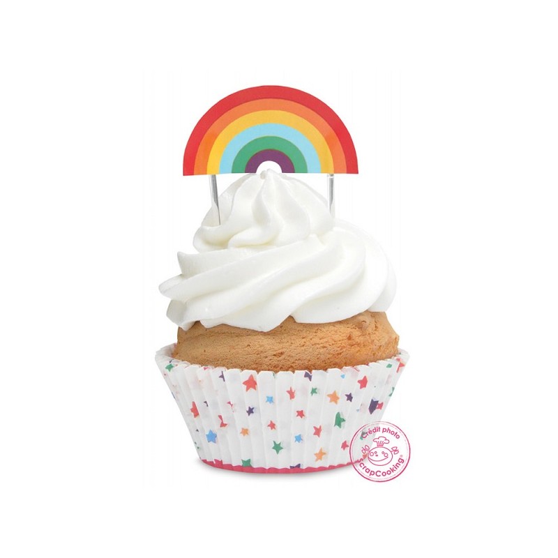 ScrapCooking Rainbow Cupcake & Topper Set, 48-pcs