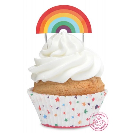 ScrapCooking Baking Cups & Toppers Rainbow Set/24 - SC5051