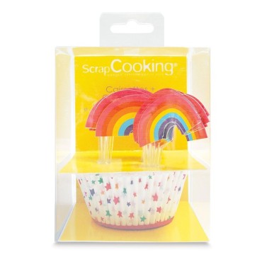 ScrapCooking Baking Cups & Toppers Rainbow Set/24 - SC5051