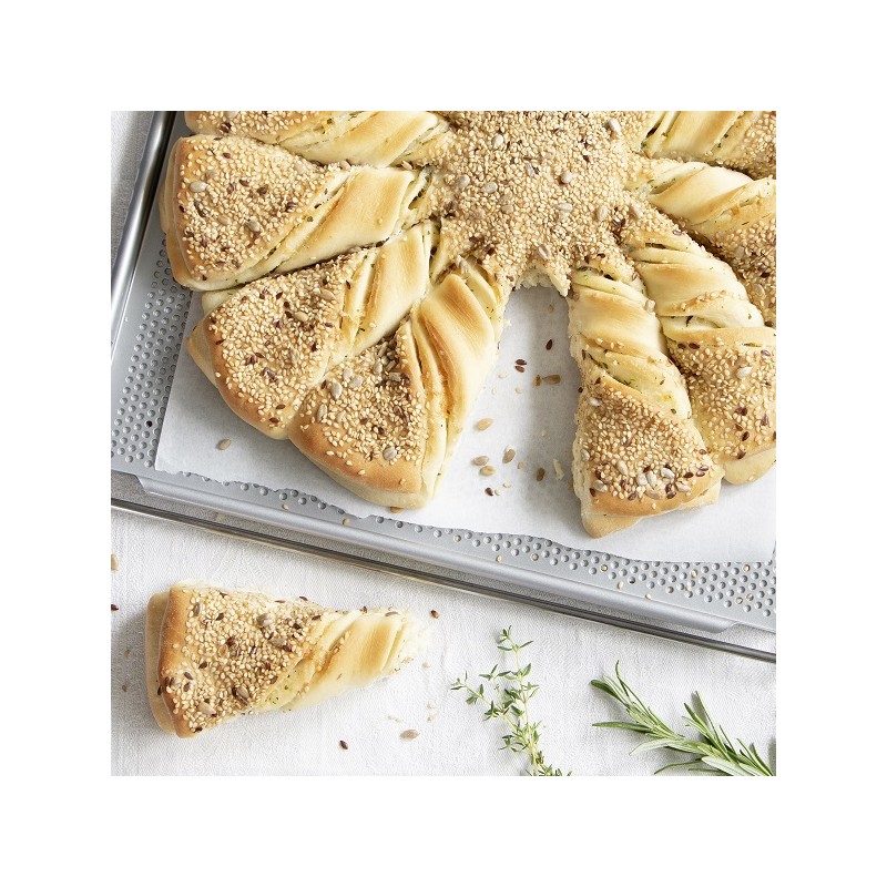 Städter Oven baking tray with special perforation 40x35cm