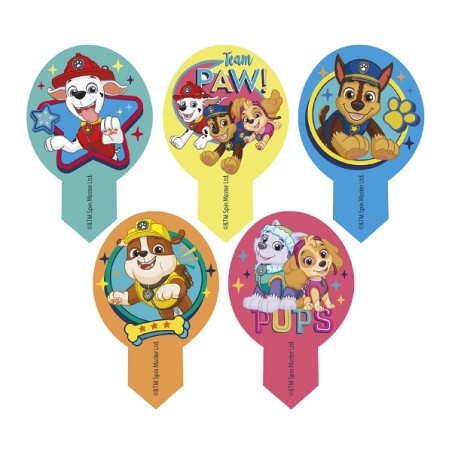deKora Paw Patrol Oblaten Cupcake Stecker 20 Stück – Essbare Cupcake Toppers