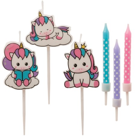deKora Unicorn Candles Kit 15-pcs