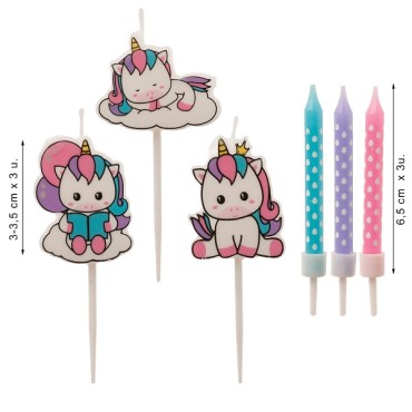 deKora Unicorn Candles Kit 15-pcs