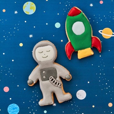 Spaceship Cookie Cutter with imprint
