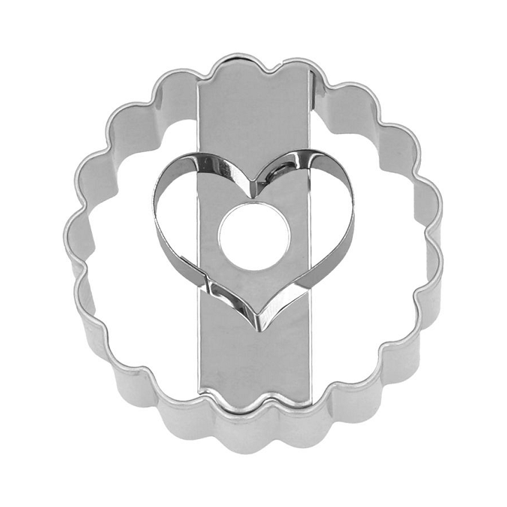 Birkmann Heart Linzer Cookie Cutter 5cm – 2-in-1 Cookie Cutter Birkmann Heart Linzer Cookie Cutter 5cm – 2-in-1 Cookie Cutter