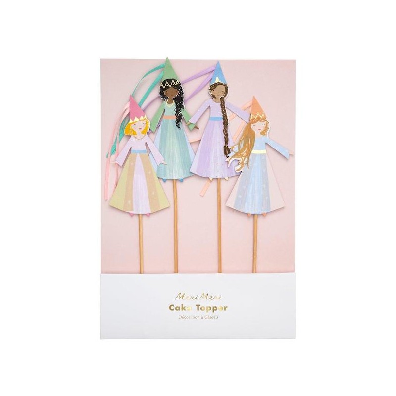Meri Meri Magical Princess Cake Topper, 4 pcs