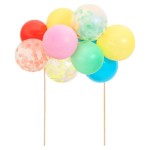 Meri Meri Rainbow Balloon Cake Topper Kit, 11 pcs