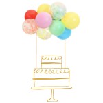 Meri Meri Rainbow Balloon Cake Topper Kit, 11 pcs