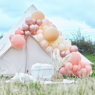 Ginger Ray Balloon Arch Peach-Nude-Rose CHROME GR-BA-317