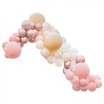 Ginger Ray Peach-Nude-Rose Chrome Balloon Arch Kit, 205 parts