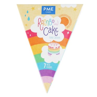 PME Gelfarben Set Regenbogen Torte - PC1010 Rainbow Cake Food Colours Kit