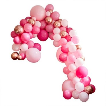 Ginger Ray Balloon Arch Pink-Rose Gold CHROME GR-BA-320