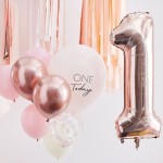 Ginger Ray Balloon Set One Today Rose Gold, 10 pcs