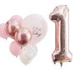 Ginger Ray Ballon Set One Today Rosegold, 10 Stk