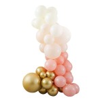 Ginger Ray Peach and Gold Balloon Arch Kit, 4 Meter