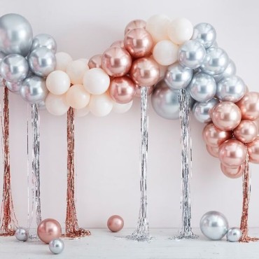 Ginger Ray Mixed Metallic Balloon Arch Set with Streamers GR-MIX-407
