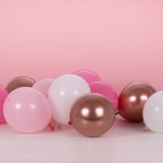 Ginger Ray 12cm Blush Pink and Rose Gold Balloon Mix, 40 pcs