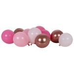 Ginger Ray 12cm Blush Pink and Rose Gold Balloon Mix, 40 pcs