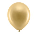 PartyDeco Rainbow Balloons Metallic Gold, 10 pcs