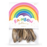 PartyDeco Rainbow Balloons Metallic Gold, 10 pcs