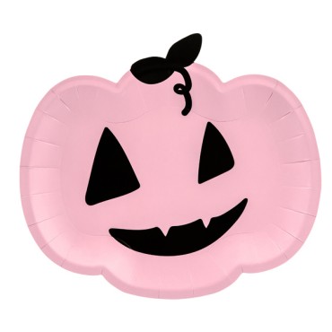 PartyDeco Pumpkin Plates Pink PD-TPP62